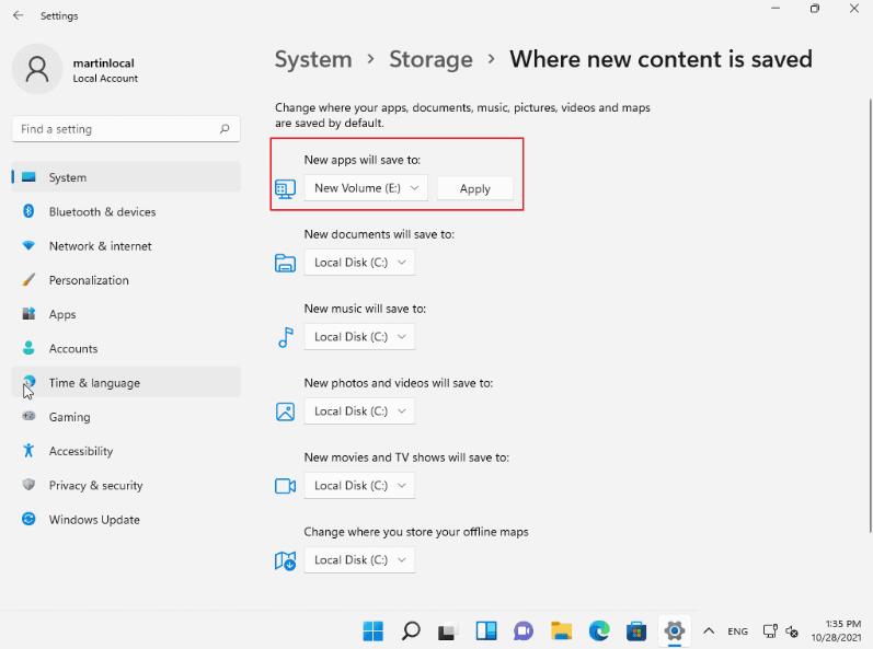 Win11如何更改默认保存位置？
