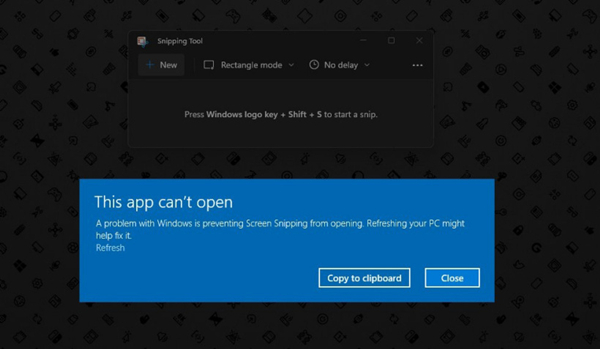 Win11截图提示错误怎么办？